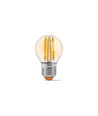G45 LED-pære 6W E27 - kultråddesign, ravfarvet, ekstra varm hvid, 230V, 680lm, forbrug 6W