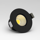 2W Ø3,8cm Focu38 møbelspot indbygning RA92 - 12V DC, Hul: Ø3,5 cm, Mål: Ø3,8 cm, Sort