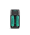 Universal USB-C batterioplader - LCD display, 2 kanaler, til Li-ion/Ni-MH/LiFePO4, 5V/2A