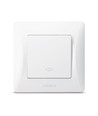 Mellemledsafbryder - 1-polet, hvid