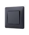 1-kanals afbryder - 86x86mm, IP20, sort