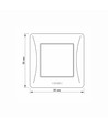 1-kanals afbryder - 86x86mm, IP20, sort