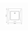 1-polet kontakt - LED-bagbelysning, hvid