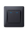 2-polet kontrolknap - med LED-bagbelysning, sort