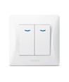 Kontrolbryder - 2-polet, med LED-bagbelysning, hvid
