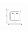 Kontrolbryder - 2-polet, med LED-bagbelysning, hvid