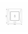 Dørklokke kontakt – 86x86mm, IP20, sort