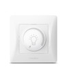 LED drejedæmper til europadåse - Max 200W, hvid