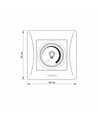 200W LED-dimmer - hvid