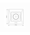 600W LED dæmper - Europadåse, Sort