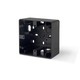 BINERA 1-modul underlag til stikkontakt/afbryder - 86x86x45 mm, IP20, sort grafit