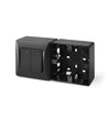 BINERA 1-modul underlag til stikkontakt/afbryder - 86x86x45 mm, IP20, sort grafit
