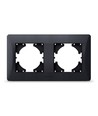 Ramme - 2-polet, horisontal, sort