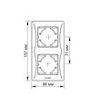 Ramme - 2-polet, vertikal, sort