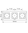 Frame - 3-polet, horisontal, hvid