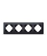 Ramme - 4-plads, horisontal, sort
