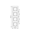 Frame - 4-polet, vertikal, sort