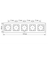 Frame - 5-polet, horisontal, sort