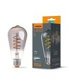 St64 LED-pære 4W E27 - kultråddæmpbar spiral gråtonet / askfarvet ekstra varm hvid, spænding: 230V, lysstyrke: 100,