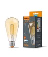 ST64 LED-pære 6W E27 - kultråd, dæmpbar, ravfarvet, ekstra varm hvid, 230V, 550lm