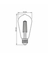 ST64 LED-pære 6W E27 - kultråd, dæmpbar, ravfarvet, ekstra varm hvid, 230V, 550lm