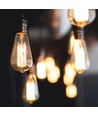 ST64 LED-pære 6W E27 - kultråd, dæmpbar, ravfarvet, ekstra varm hvid, 230V, 550lm