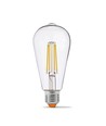 ST64 LED-pære 6W E27 - kultråd, dæmpbar, neutral hvid, 230V, 630lm
