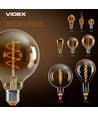 8W kultråd LED pære - Dæmpbar, spiral, ravfarvet, ekstra varm hvid, E27, 230V