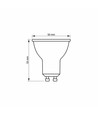 GU10 7W LED pære - 600lm, 120°, 4000K, flicker free