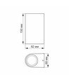 Pelle armatur 6W - facade dobbeltrettet, sort, 230V, lysstyrke 600, forbrug 6