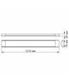 120cm 36W LED lysskinne - 4500lm, 4000K, IP20 indendørs