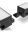 60 cm kædebar linjelys 24W - 5000K, sort, 230V, 2400lm