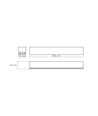 60 cm kædebar linjelys 24W - 5000K, sort, 230V, 2400lm