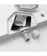 24W LED loftlampe Bulkhead - IP65 vandtæt, 5000K, 120°, hvid kant