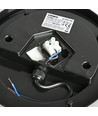 15W LED bulkhead væg/loftlampe, sort - 1550lm, IP65, 5000K, 190x190mm, udendørs/indendørs