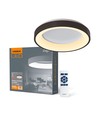 72W LED loftslampe med fjernbetjening, RGB+CCT - Dæmpbar, sort kant, 45x45cm, 4700lm, IP20