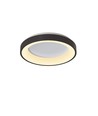 72W LED loftslampe med fjernbetjening, RGB+CCT - Dæmpbar, sort kant, 45x45cm, 4700lm, IP20