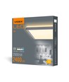 24W LED loftslampe, kvadratisk - 2900lm, 4000K, 29x29cm, hvid kant, IP20 indendørs