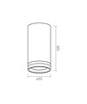 Carmelo loftspotlampe GU10 - hvid, 230V, max 30W