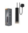 GU10 pendel skinnespot - Sort, Ø5,5 cm, maks. 30W, IP20 indendørs, uden lyskilde