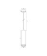 GU10 pendel skinnespot - Sort, Ø5,5 cm, maks. 30W, IP20 indendørs, uden lyskilde