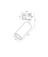 1-faset GU10 Lonzo skinnespot - Sort, Uden lyskilde, 1F2W