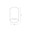 Loftspotlampe - spænding: 230V, forbrug: max 30