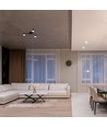 3x GX53 loftmonteret spot - Sort, IP20 indendørs, uden lyskilde