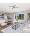 8x GX53 loftmonteret skinnespot - Sort, aluminium, IP20 indendørs, uden lyskilde