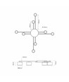 Loftspotarmatur GX53 - 8x, 230V, max 8x30W