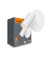 GU10 væglampe med 5W LED backlight - Hvid, inkl. 2 afbrydere, uden GU10 lyskilde