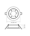 GX53 indbygningsspot - Hvid, aluminium, Ø10,8cm, IP20, uden lyskilde