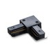 L-samler til 1-faset skinner - Sort, 1F2W