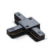T-samler til 1-faset skinne - Sort, 1F2W